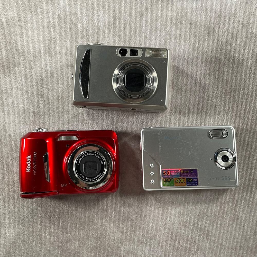 PARTS Y2K Digital Camera Lot of 3 Kodak EasyShare C1530 AOpen DC630C GSmart LOT